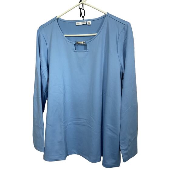 NEW Susan Graver Top Size Large Blue - Picture 6 of 9